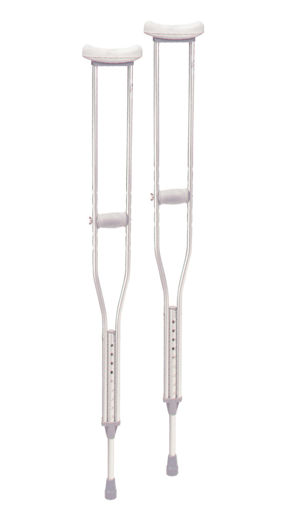 Aluminum Crutches with Accessories Help Mobility