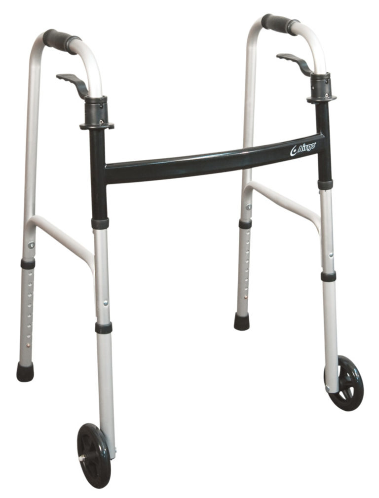 Airgo Aluminum Folding Walker with Paddle Release Help Mobility